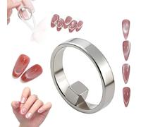 Imán de ojo de gato en forma de anillo para uñas, imán hueco de ojo de gato para uñas, Y y Rin-gMagnet (haz ancho, corazón, francés), ojo de gato circular hueco portátil para bricolaje en casa