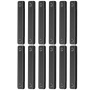 Imán de pantalla, Set de 12 tiras de imán, 3,03 x 0,51 x 0,31 pulgadas, Strong Hold with Easy Peel Backing, Ideal para la enfermería, Apartment, Living Room, RV, Garden, Attic, School, Black/White