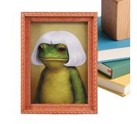 Imán de Rana Divertido - Decoración De Hogar Pequeña De Madera Y Graciosa - Imán Rana Estilo Retro,para Regalos, Cocina, Navidad, Cumpleaños, Fiestas y Oficina en Casa