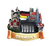 Imán de recuerdo de Alemania 3D para nevera, regalo de resina, hecho a mano, Alemania, decoración para el hogar y la cocina