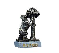 Imán de recuerdo de Madrid España en 3D oso fresa árbol de nevera, resina hecha a mano Madrid, colección de decoración de hogar y cocina