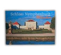 Imán de recuerdo de Múnich - Castillo de Nymphenburg - Madera MDF 2D imán para nevera - Baviera Alemania recuerdo de viaje 180426