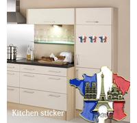 Imán de Recuerdo para - de Mapa francés de Metal de 3,55 Pulgadas | Pegatina para refrigerador turístico | Recuerdo de Viaje Coleccionable | Titular de Aviso magnético para Pizarra Blanc