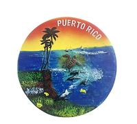 Imán de recuerdo para nevera 3D de Puerto Rico, hecho a mano, de resina, para decoración del hogar y la cocina