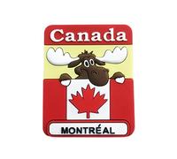 Imán de recuerdo para nevera de Montreal con bandera de Canadá en 3D, de PVC, hecho a mano, Montreal, decoración para el hogar y la cocina