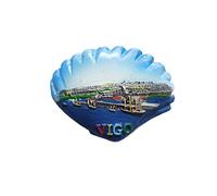 Imán de recuerdo para nevera de Spain Vigo 3D, hecho a mano, resina Vigo, imán de nevera para el hogar y la cocina