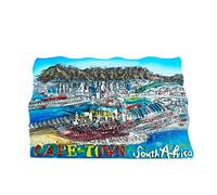 Imán de recuerdo para nevera en 3D de Ciudad del Cabo, Sudáfrica, regalo de recuerdo, resina hecha a mano, imán para nevera de Ciudad del Cabo, colección de decoración