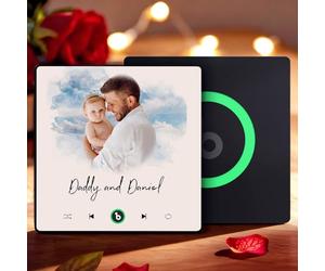 Imán de Refrigerador con Música Regalo Dia del Padre Personalizado Imanes Nevera con Foto Regalo para Papa Spotify Portada del Álbum Regalos Originales para Navidad Cumpleaños