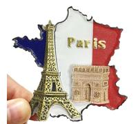 Imán de Resina para, Mapa de Francia, Recuerdo turístico de la Ciudad de Europa, monumentos de la Catedral de Notre-Dame y Torre, Accesorios de Cocina, país, Pegatinas magnéticas de Resina