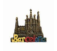 Imán de resina para nevera con diseño de Sagrada Familia en 3D de Barcelona, recuerdo de viaje, hecho a mano para decoración del hogar y la cocina, regalo de colección