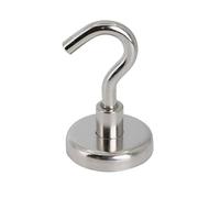 Imán de Sujeción de Ferrita Con Gancho M6 Para Colgar, Sostener O Mostrar Elementos - 32mm de Diámetro x 45mm de Alto - 5.8kg - Norte