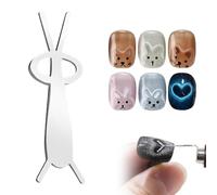 Imán de uñas para esmalte de gel UV/LED de ojo de gato, barra magnética de ojo de gato en forma de corazón 3D, herramienta de manicura DIY con barras guía en forma de Y para orejas de conejo y arte de