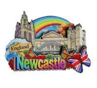 Imán decorativo 3D Newcastle Upon Tyne para nevera de recuerdo de viaje, decoración del hogar y la cocina