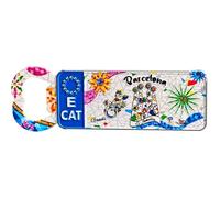 Imán Decorativo Barcelona | Diseño Gaudí Mosaico | Souvenir Original de España | Imán para Nevera con Abrebotellas | Recuerdo de Viaje S. Familia & Park Güell | Regalo Trencadís