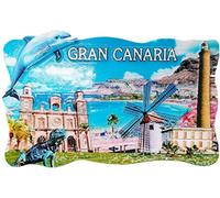 Imán decorativo para frigorífico, diseño de isla de Gran Canaria, España, España, resina, manualidades