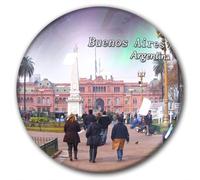 Imán decorativo para nevera de Argentina Buenos Aires, recuerdo de cristal