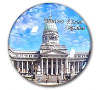 Imán decorativo para nevera de Argentina Buenos Aires, recuerdo de cristal