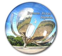 Imán decorativo para nevera de Argentina Buenos Aires, recuerdo de cristal