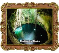 Imán decorativo para nevera de Chichen Itzá México, recuerdo turístico