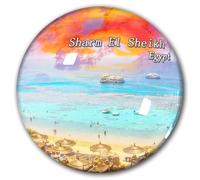 Imán decorativo para nevera de Egipto Sharm El Sheikh, imán decorativo de cristal de recuerdo de viaje