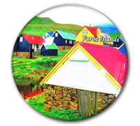 Imán decorativo para nevera de las Islas Feroe para el vidrio de recuerdo de viaje