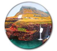 Imán decorativo para nevera de las Islas Feroe para el vidrio de recuerdo de viaje