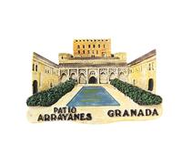 Imán Frigorífico España Granada - Patio de los Arrayanes Alhambra - Imán 3D Souvenir - Decoración Magnética de Colección - Idea Regalo Viaje Colección L376