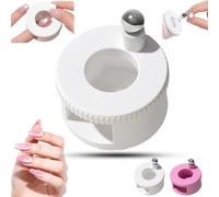 Imán Giratorio De Ojo De Gato Mejorado,Herramienta Magnética Para Uñas 5D Con Fuerte Fuerza Magnética N50,Herramienta Giratoria De 360° Para Arte De Uñas De Terciopelo Brillante(White)