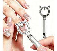 Imán giratorio de ojo de gato para uñas con bola magnética, imán de uñas en forma de U, herramientas de corazón y ojo de gato francés, cuentas de vidrio de creación rápida, uñas de ojo de gato