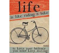 Imán Magnet frigorífico acero Life is like riding a bike (og)