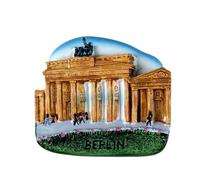 Imán nevera Alemania Berlín Puerta de Brandenburgo - Monumento histórico y cuadriga - Imán 3D Souvenir - Decoración magnética de colección - Idea regalo viaje colección H26