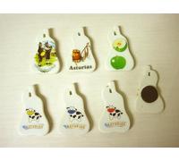 IMAN Nevera Forma DE Pera Porcelana Souvenir Asturias