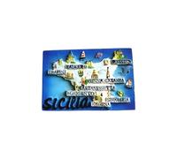 Imán nevera Sicilia Isla Palermo Catania Agrigento Italia ITA45