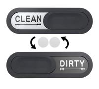 Imán para lavavajillas con texto en inglés "Clean Dirty", indicador magnético antiarañazos, adhesivo para todos los lavavajillas