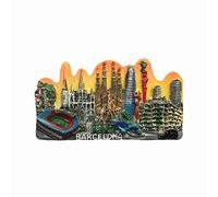 Imán para nevera 3D Barcelona España Landmark de resina, recuerdos, hecho a mano para decoración del hogar y la cocina, regalo de colección de imanes