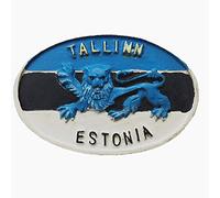 Imán para nevera 3D de la capital de Estonia de Tallin, regalo de recuerdo, decoración para el hogar y la cocina, pegatina magnética para nevera de Estonia