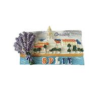 Imán para nevera 3D de Split Croatia, recuerdo de viaje, hecho a mano, para decoración del hogar y la cocina