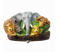 Imán para nevera 3D del Parque Nacional Kruger, Sudáfrica, recuerdo de viaje, decoración de nevera, calcomanía magnética pintada a mano
