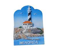 Imán para nevera 3D Menorca Islas Baleares, España, recuerdo de viaje, decoración de nevera, resina, pintado a mano