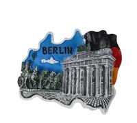 Imán para nevera Alemania Berlín - Puerta de Brandenburgo y Cuadriga - Imán 3D Souvenir - Decoración magnética de colección - Idea regalo viaje colección L339