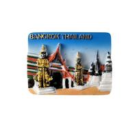 Imán para nevera Bangkok Tailandia - Templos y Guardianes Yaksha - Imán 3D Souvenir - Decoración magnética de colección - Idea regalo viaje colección F131