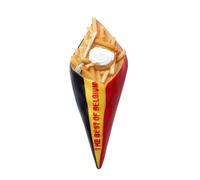 Imán para nevera Bélgica, Bruselas, Brujas, patatas fritas chips, BE07