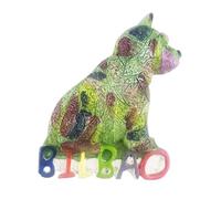 Imán para nevera Bilbao, España, recuerdos de viaje, decoración de refrigerador, adhesivo magnético 3D, pintado a mano, colección artesanal