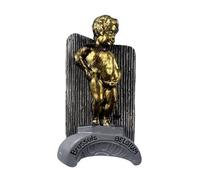 Imán para nevera Bruselas Bélgica - Estatua Manneken Pis Dorada - Imán 3D Souvenir - Decoración magnética de colección - Idea regalo viaje colección H16