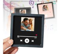 Imán para nevera con álbum de música personalizado con foto temática personalizada con reproductor de código de música integrado, ajuste de volumen, decoración del hogar, regalo para novio, novia,