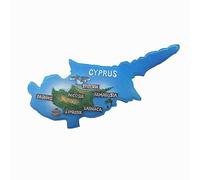 Imán para nevera con diseño de mapa de Chipre, regalo para el hogar y la cocina
