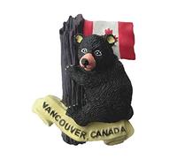 Imán para nevera con diseño de oso de Vancouver Canadá en 3D, decoración para el hogar y la cocina, imán para nevera de Vancouver Canadá