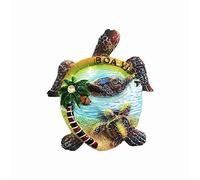 Imán para nevera con diseño de tortuga en 3D de Cabo Verde, hecho a mano, para decoración del hogar y la cocina, colección de imanes de nevera Cabo Verde