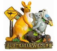 Imán para nevera con diseño de vida silvestre de Australia, recuerdo turístico, estilo barco pirata, decorativo, pintado a mano, colección artesanal
