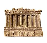 Imán para nevera con diseño del templo del Partenón, Atenas, Grecia, recuerdo de viaje, 3D, decoración magnética para nevera, colección artesanal